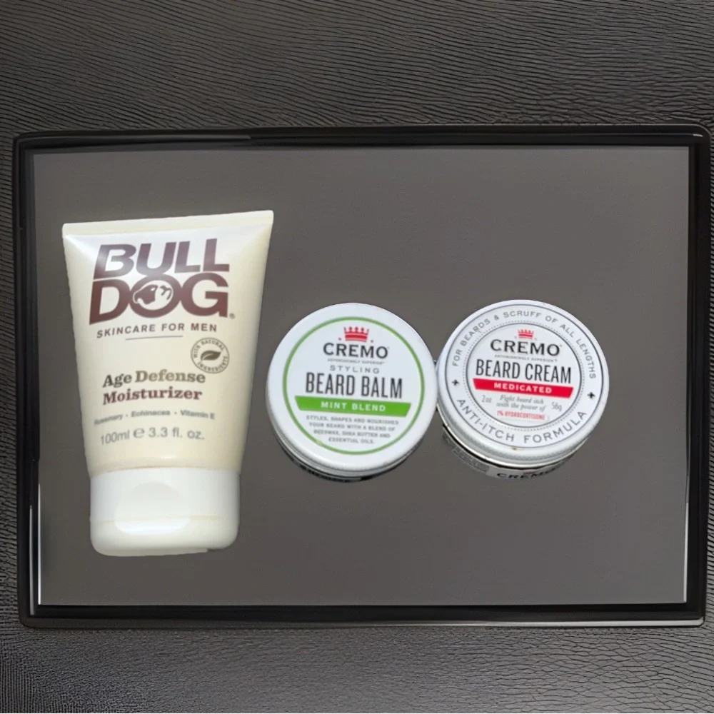 Bulldog Age Defense Moisturizer & 2 Different Cremo Beard Care Set